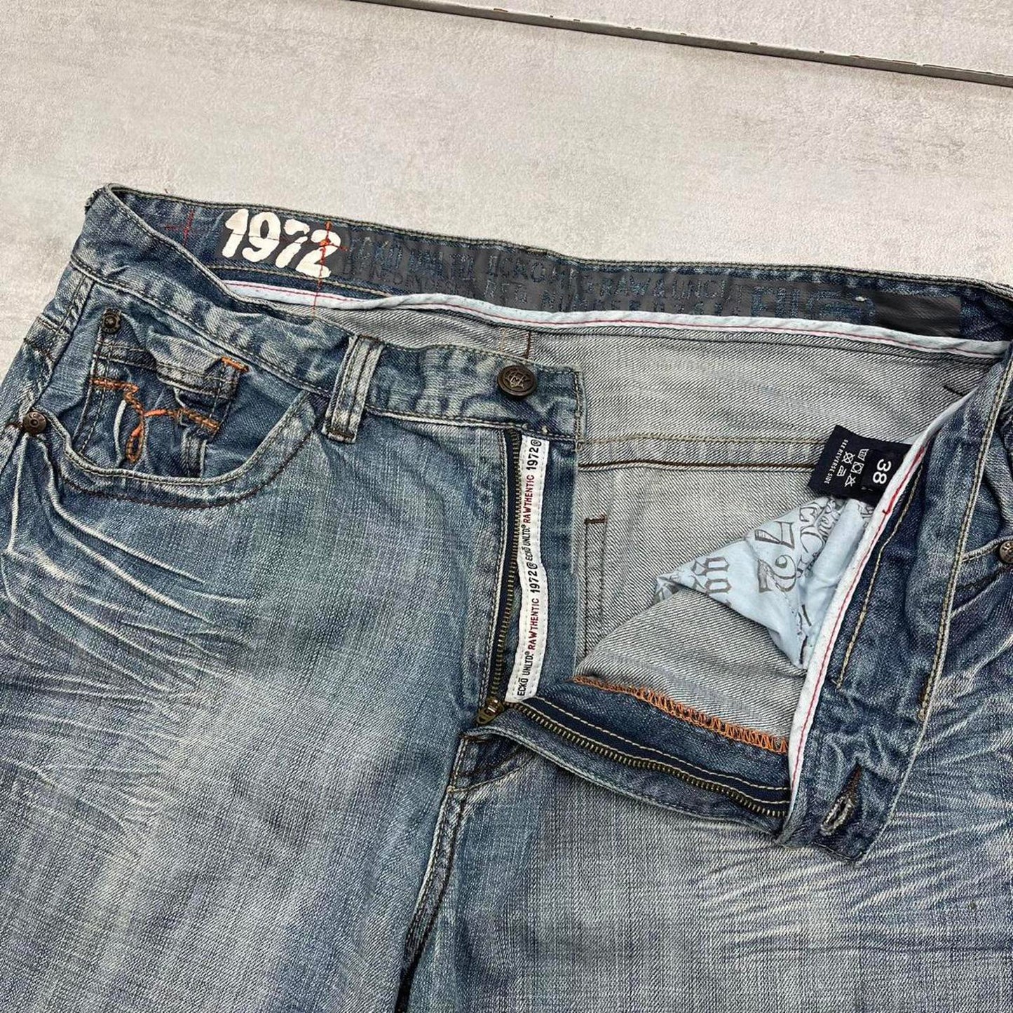 Embroidered Ecko denim shorts W38
