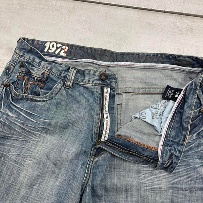 Embroidered Ecko denim shorts W38