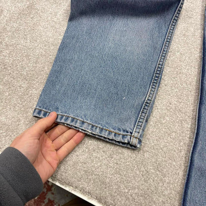 Y2K baggy Levi’s 550 jeans wide leg blue Loose fit denim pants red tab logo