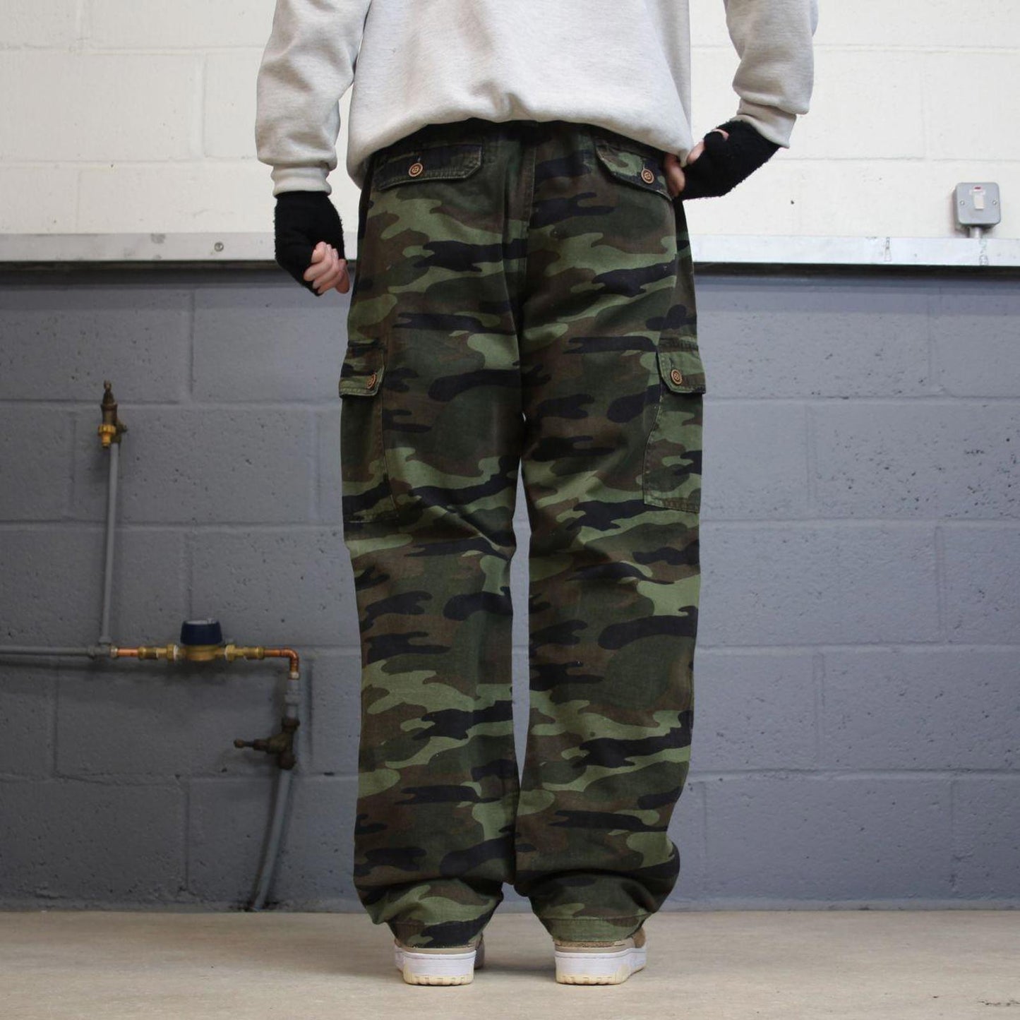 Camo cargo pants Red Camel W36L32 loose green forest camouflage trousers utility