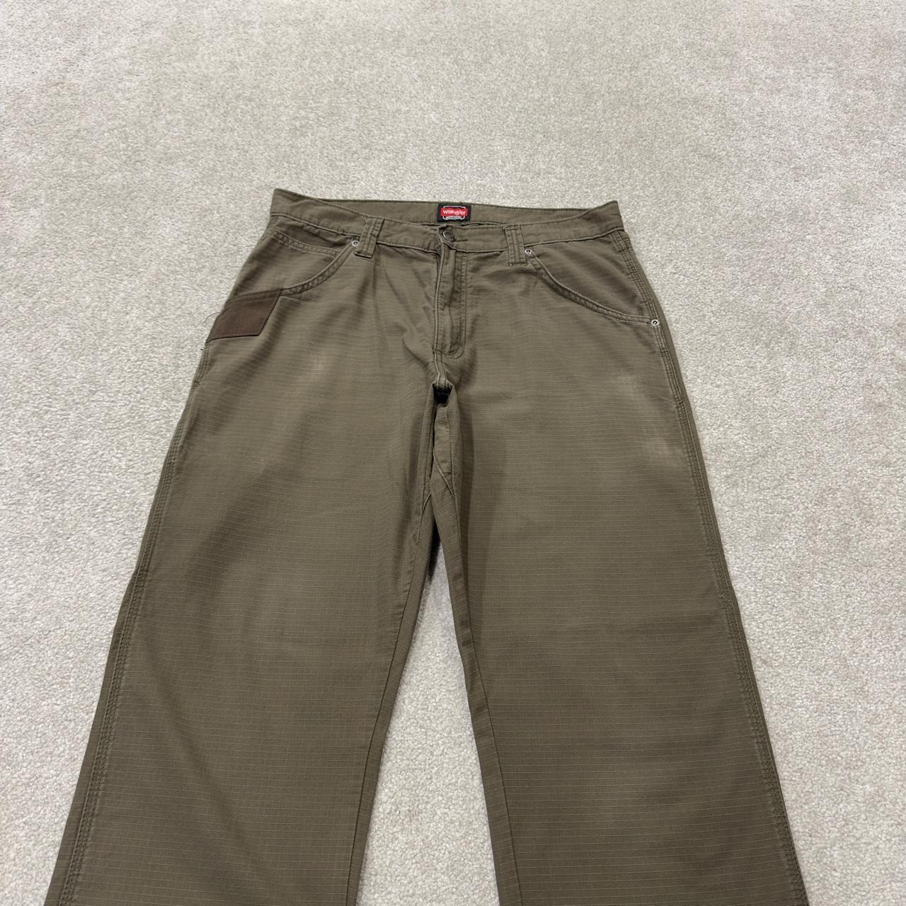 Wrangler carpenter pants y2k green Loose straight leg skater style workwear utility pants