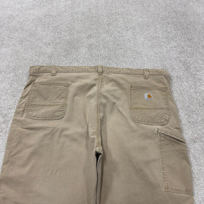 Carhartt carpenter pants y2k relaxed utility trousers tan Straight leg skater style workwear pants