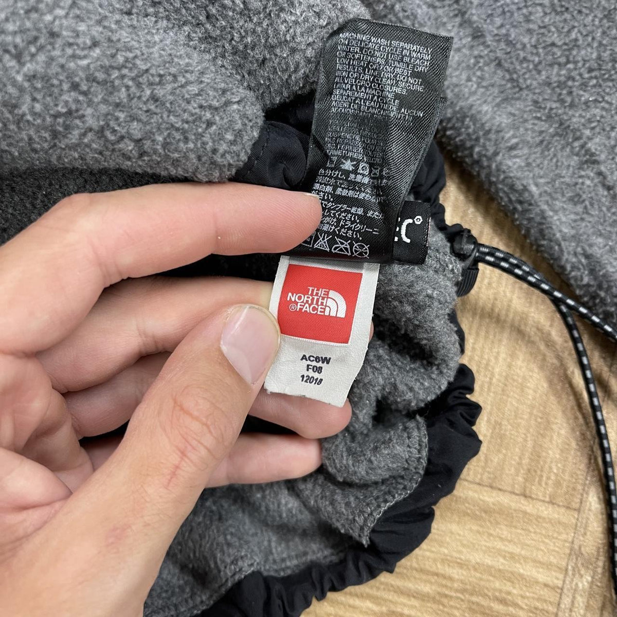 Y2K North Face Denali fleece Women's TNF full zip grey black paneled autumn technical Polartec