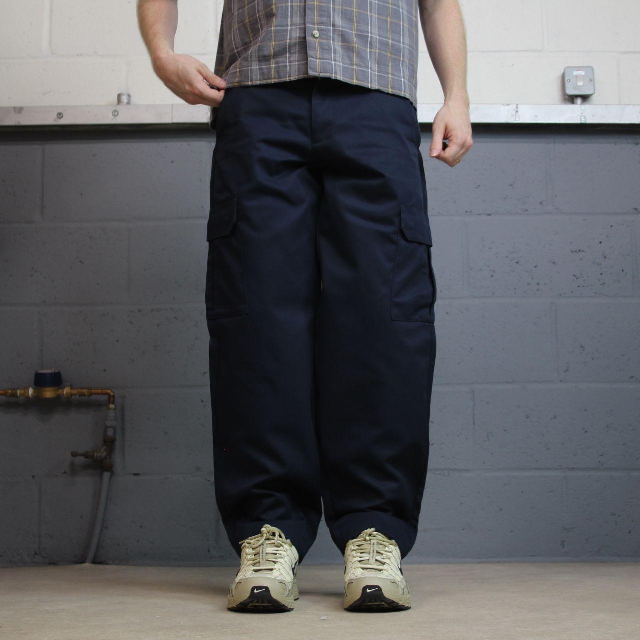 Red Kap chino cargo pants y2k W32L30 navy Straight leg skater workwear pants