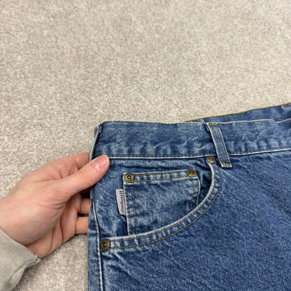 Vintage Y2K Carhartt denim jeans blue Loose straight leg skate style workwear pants