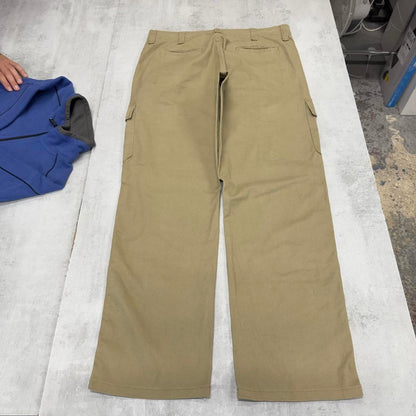Wrangler cargo pants skater workwear W36L32 Khaki loose y2k carpenter trousers casual streetwear USA
