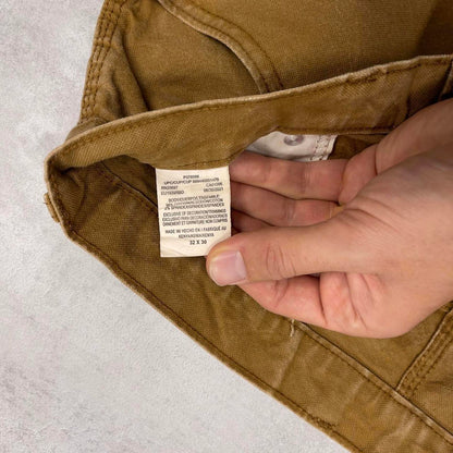 Tan Dickies carpenter jeans W32L30 loose canvas 90s skater style cargo pants
