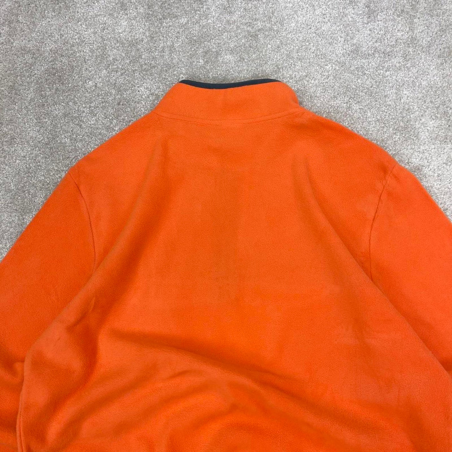 Orange Starter technical fleece Medium 1/4 zip up y2k 00s style autumn wear
