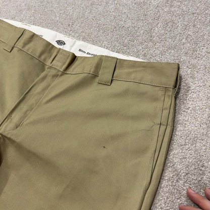Dickies chino pants khaki slim straight fit W40L30 Twill chino style skate work trousers