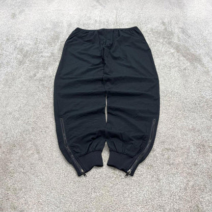 Vintage y2k Nike tracksuit bottoms black Lightweight floaty embroidered running track pants