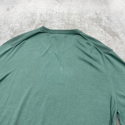 00s Nautica knit sweater jumper embroidered XL men's turquoise knitted pull over y2k 00s style