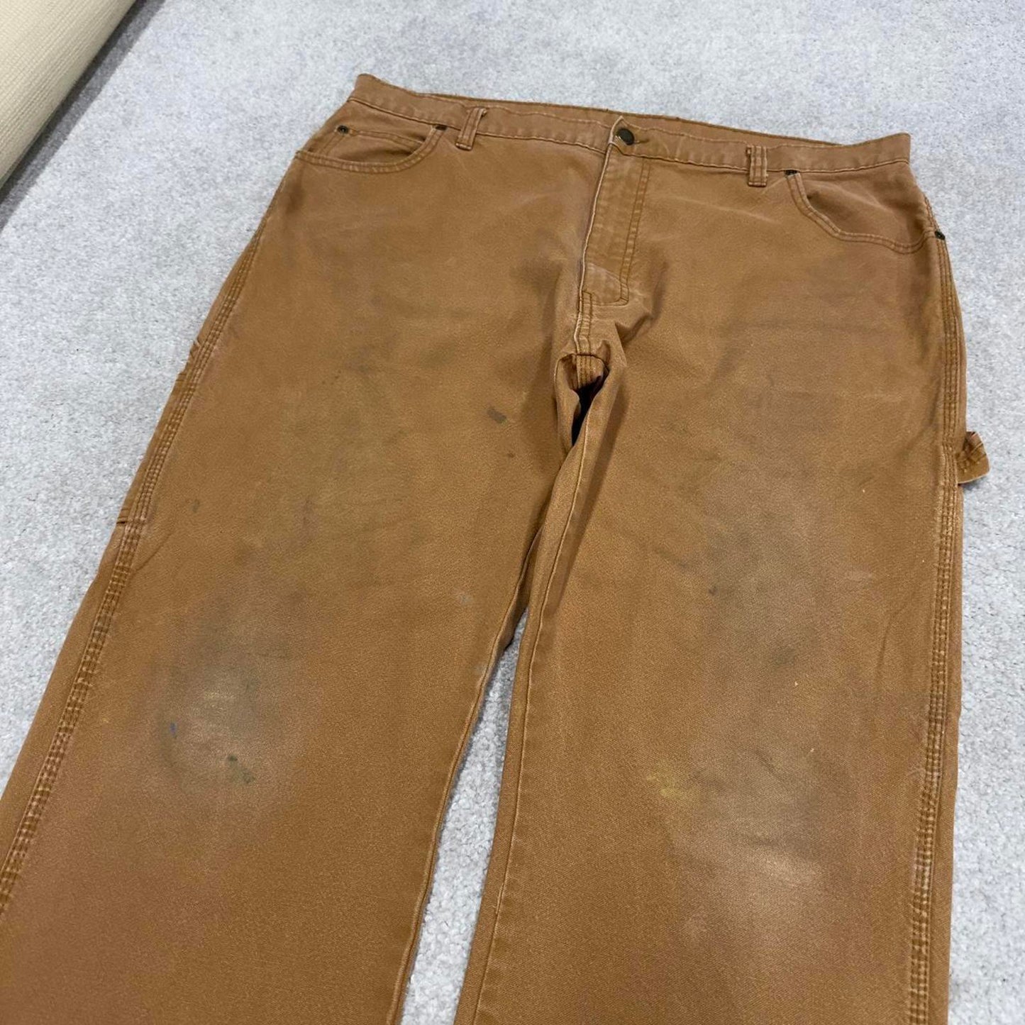 Dickies carpenter pants tan cargos W38L30 90s skater style workwear cargo pants
