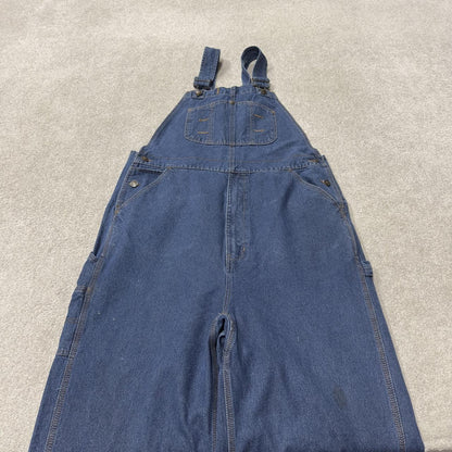 Vintage baggy denim Dungarees loose y2k blue Lincoln workwear bib & brace overalls utility