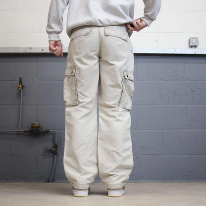 Beige Carhartt Cargo pants W31L32 Loose relaxed canvas utility pocket skate pants