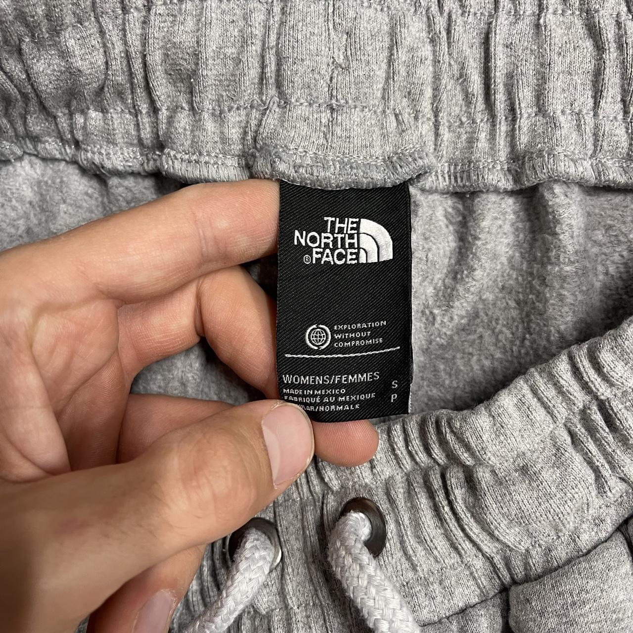 Y2K grey North Face joggers TNF sweat pants cuffed jogging bottoms patch logo