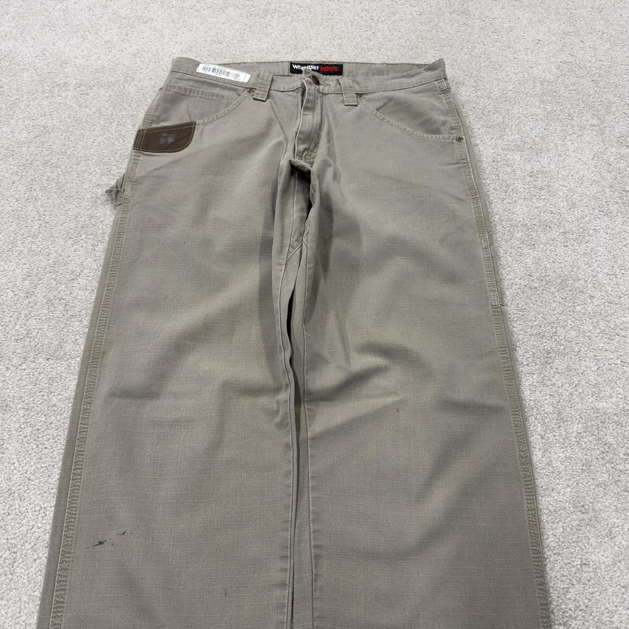 wrangler carpenter pants y2k cargo khaki Loose leg 2000s style canvasy skater work pants
