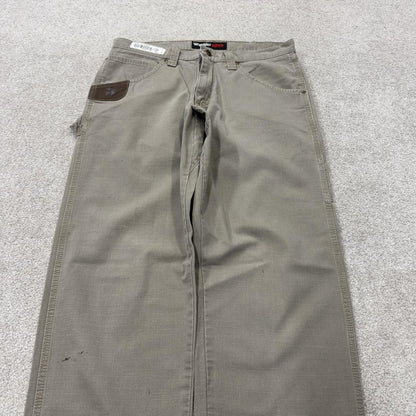 wrangler carpenter pants y2k cargo khaki Loose leg 2000s style canvasy skater work pants