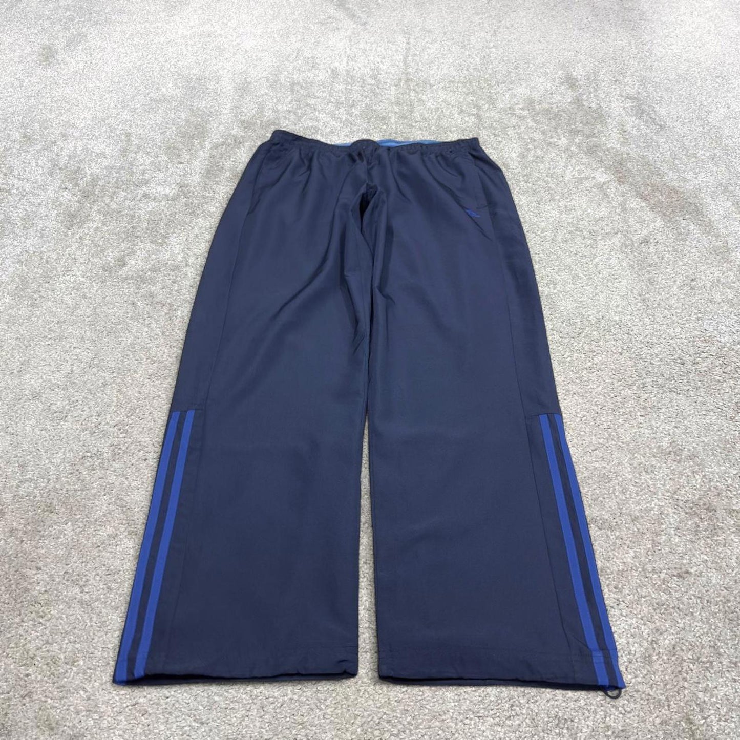 00s y2k Adidas tracksuit bottoms XL navy loose sporty style trackies side stripe track pants