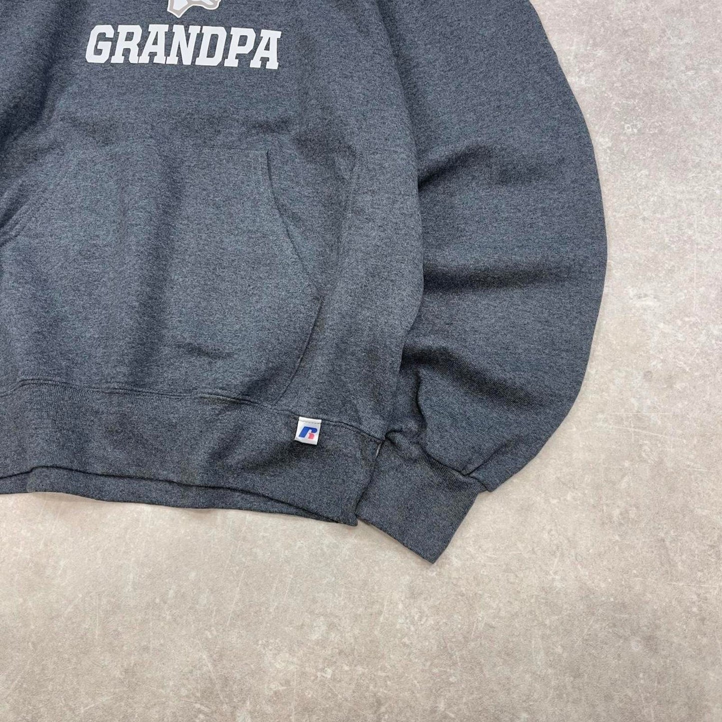 Grey vintage Russel hoodie M