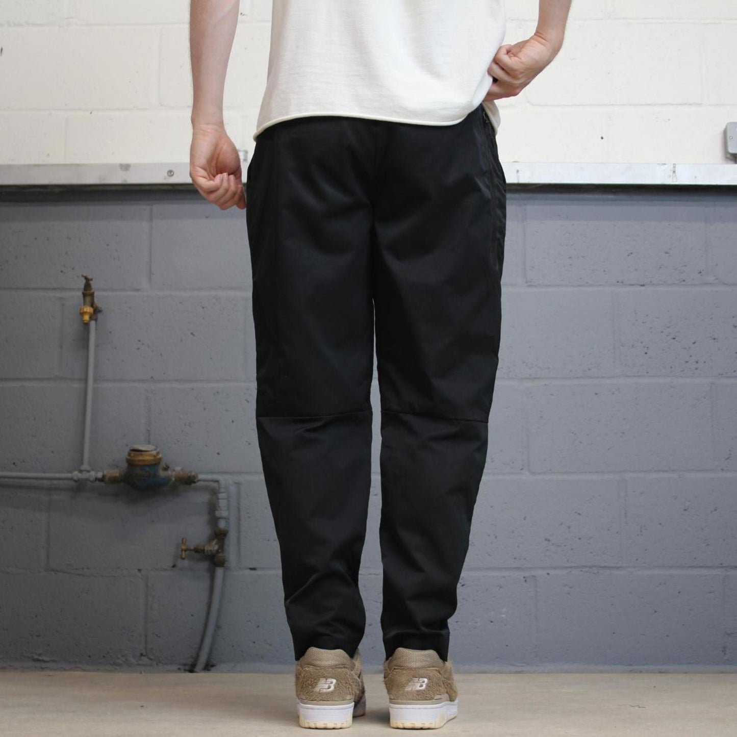 Black Nike Trackies M loose track pants print logo