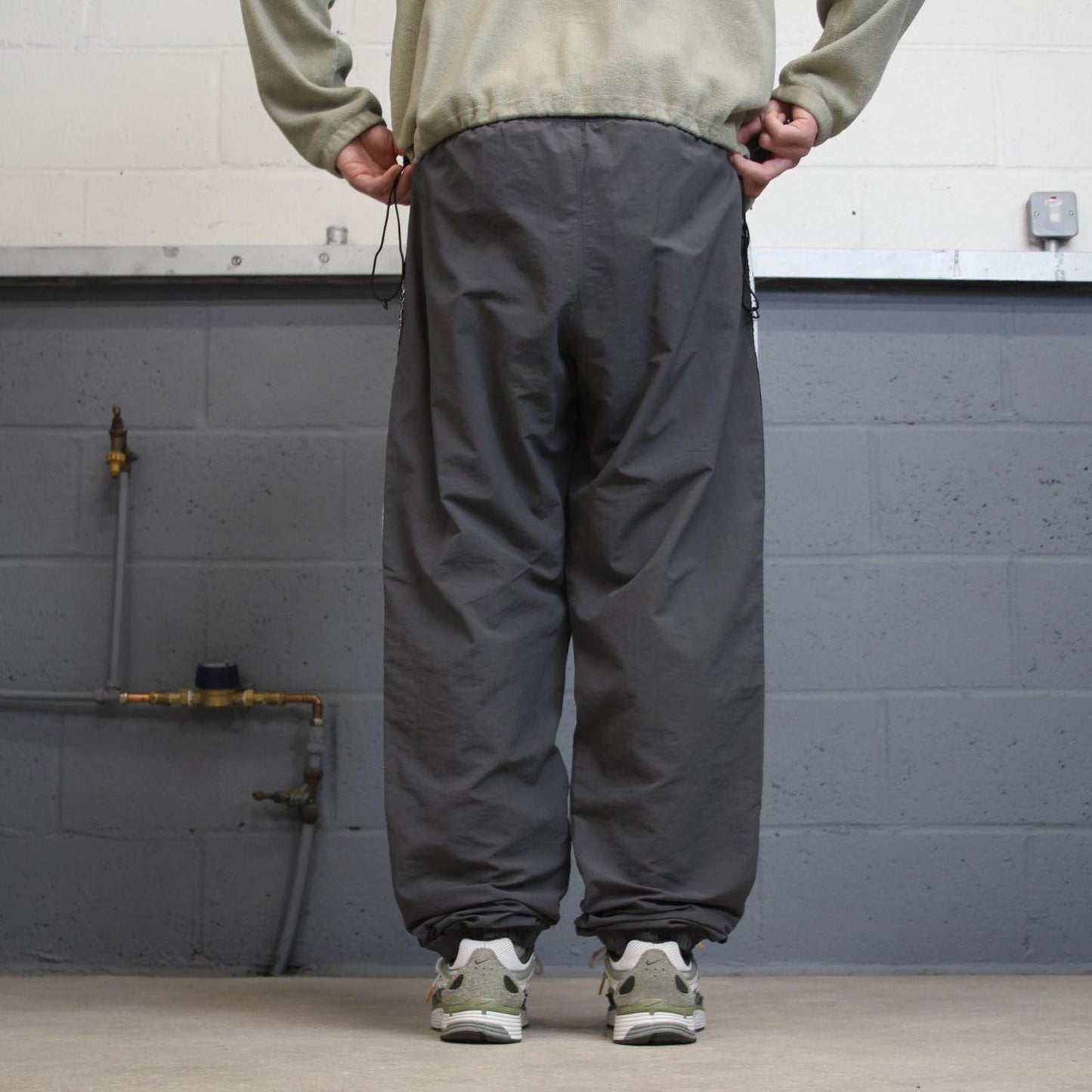 Y2k baggy Champion tracksuit bottoms 2XL loose grey trackies 00s style joggers stripe track pants