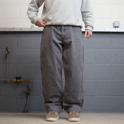 Carhartt carpenter jeans wide leg grey Loose relaxed fit skate style workwear cargo pants