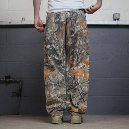 Wrangler camo jeans double knees y2k khaki Loose straight fit Fusion 3D camouflage pants