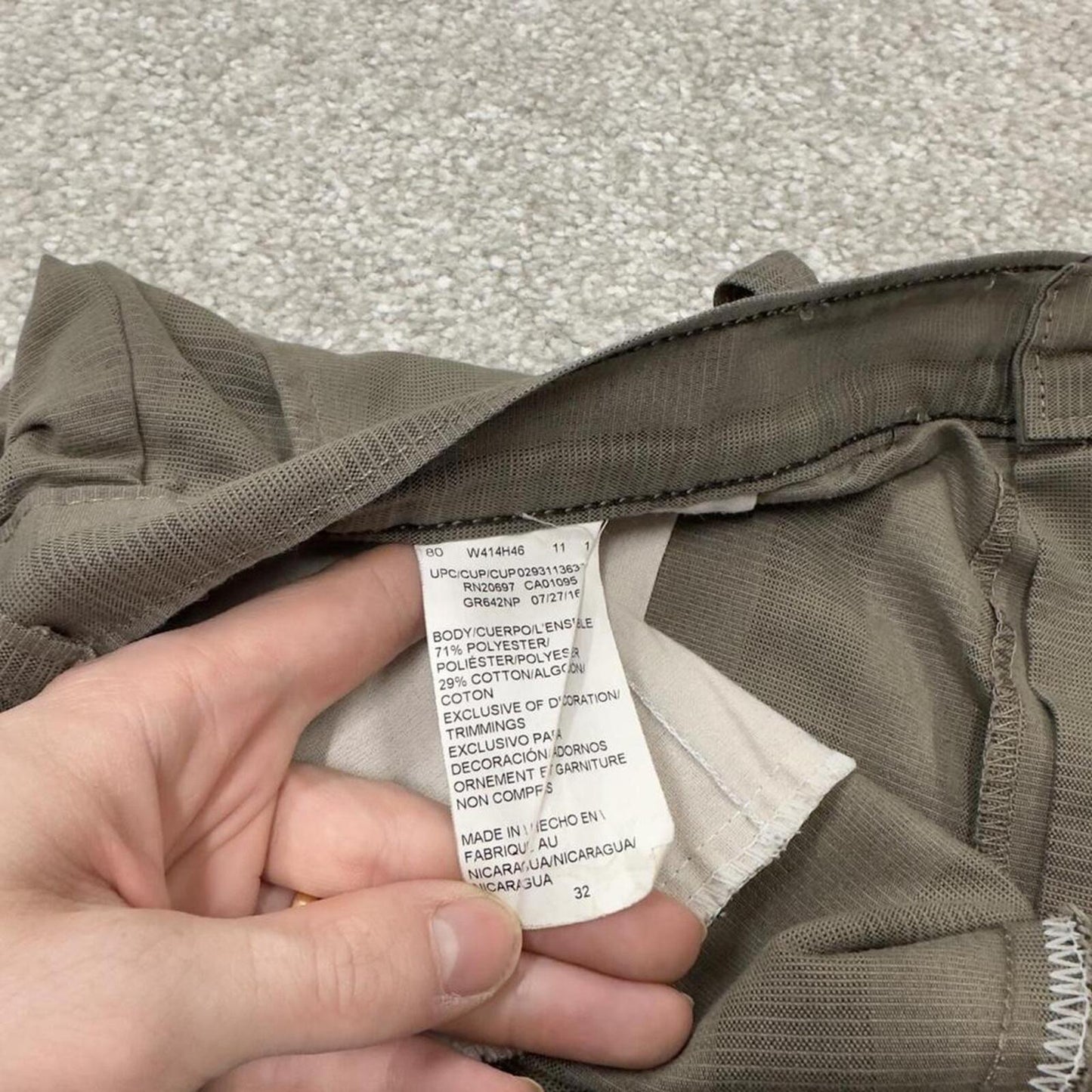 Dickies baggy checkered carpenter shorts khaki Twill chino skater style shorts loose long leg
