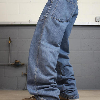 Vintage baggy Levi's Dry Goods carpenter jeans W32L36 1990s blue skater thick denim cargos paper tag