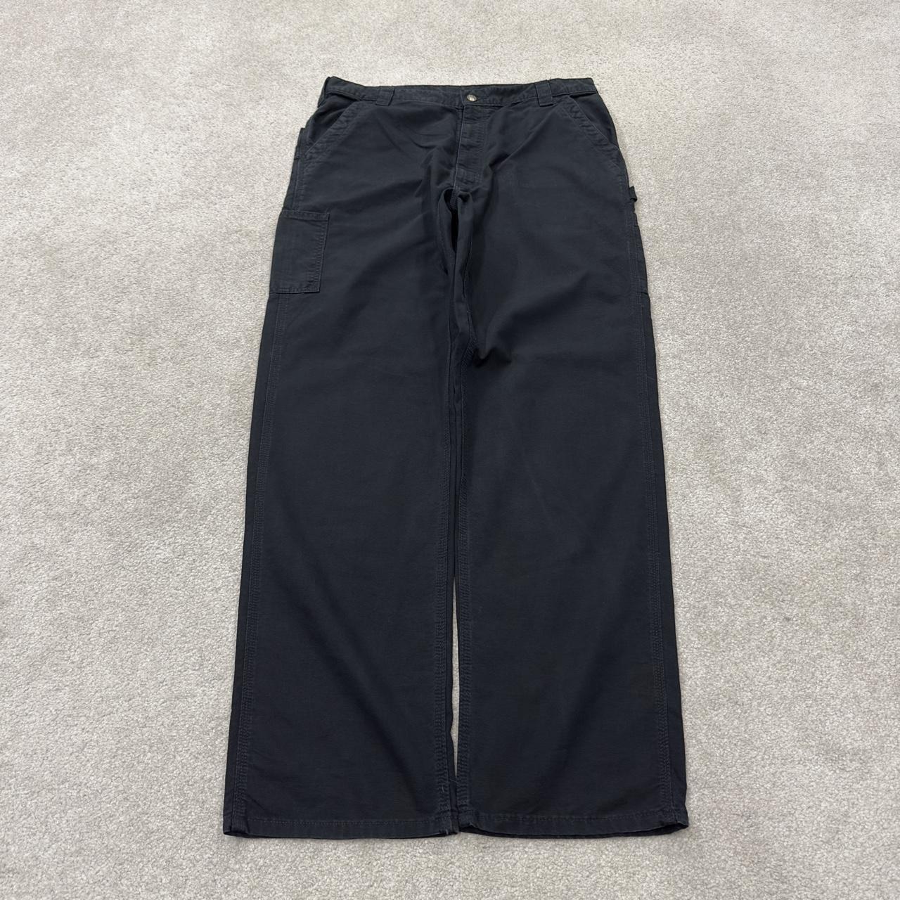 Vintage Carhartt carpenter pants y2k black Loose fit 100% cotton skater style workwear