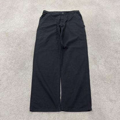 Vintage Carhartt carpenter pants y2k black Loose fit 100% cotton skater style workwear