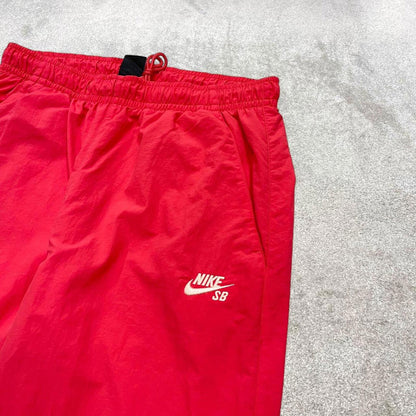 Vintage y2k loose Nike tracksuit bottoms pink Loose floaty leg embroidered drawstring track pants