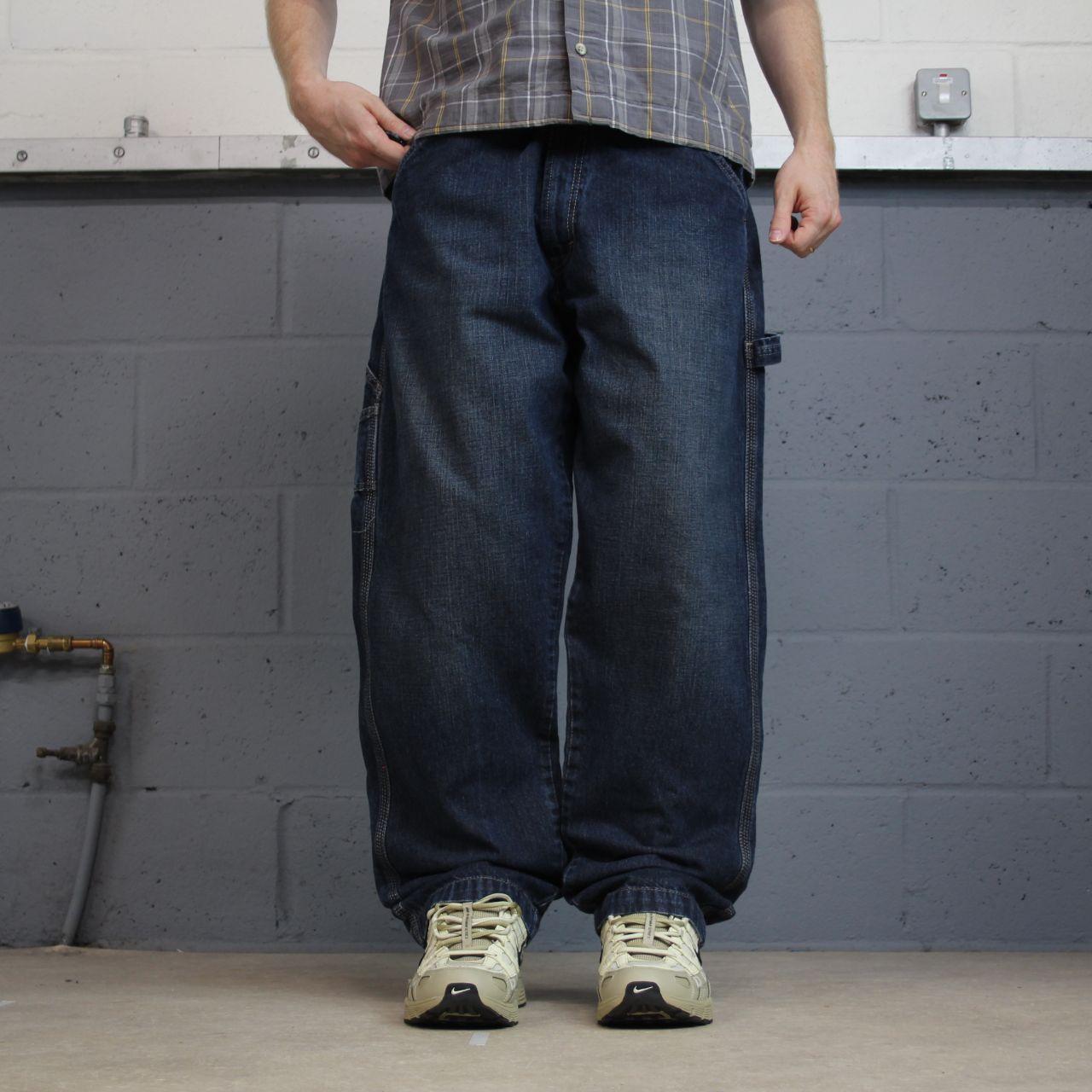Baggy Levi’s carpenter jeans Y2K blue denim Levi’s loose leg 2000s style cargo pants