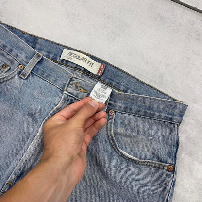 Blue Levis 505 jeans W36L30 regular fit denim straight leg skate style pants