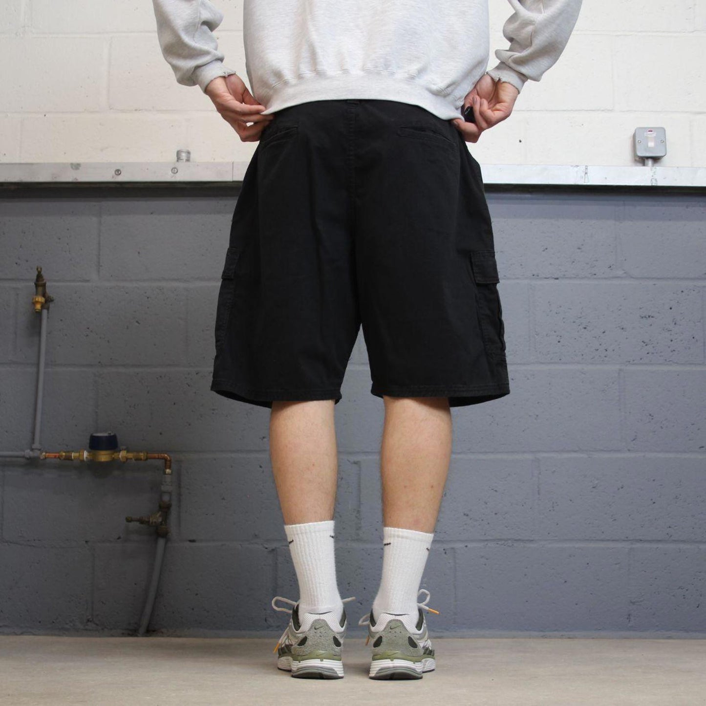 Wrangler cargo shorts y2k black Loose comfy wide leg chino summer festival shorts