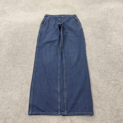 Vintage vintage Carhartt carpenter jeans y2k blue denimn Loose straight leg skater style workwear