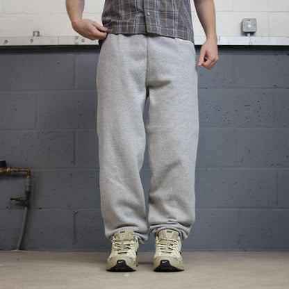 Y2K Champion grey casual sweatpants joggers Loose 2000s style jogging bottoms