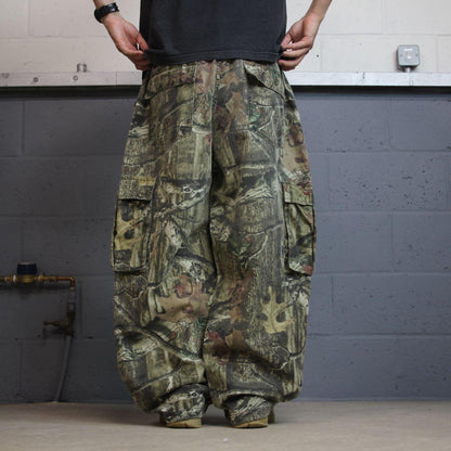 Baggy camo cargo pants y2k utility khaki Breakup Mossy Oak camouflage hunting wide leg cargos