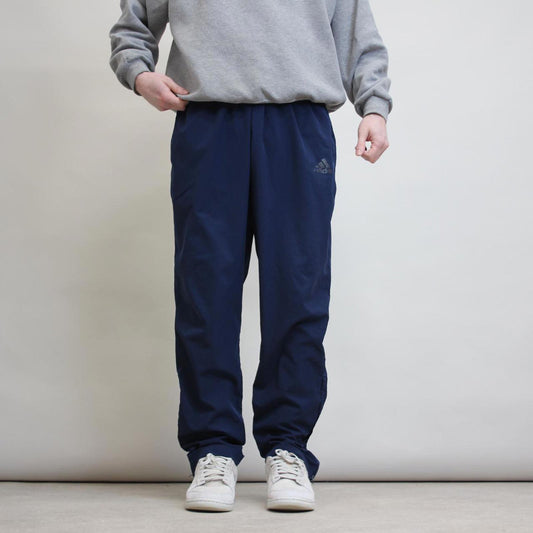 Adidas tracksuit bottoms XL navy loose y2k joggers print logo