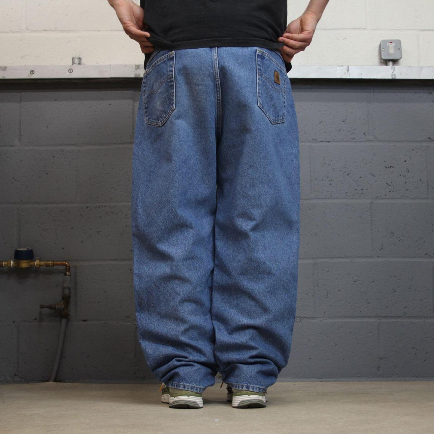 Carhartt jeans loose work pants blue 100% cotton denim skate style workwear pants