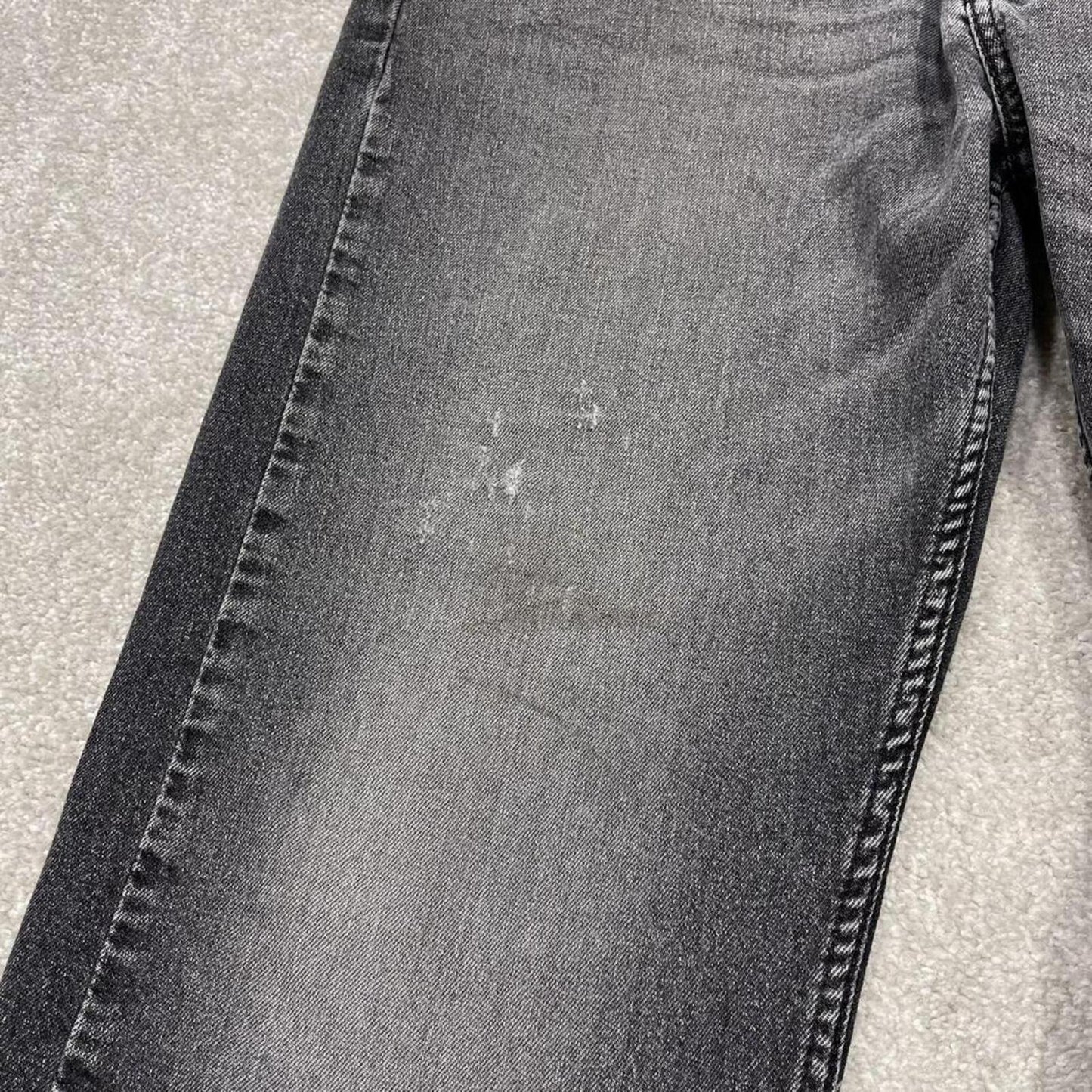 Y2k Levi's 505 jeans grey 38x30 Straight denim pants red tab logo