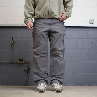 Vintage Carhartt carpenter pants grey 90s skater style W38L32 relaxed carpenters