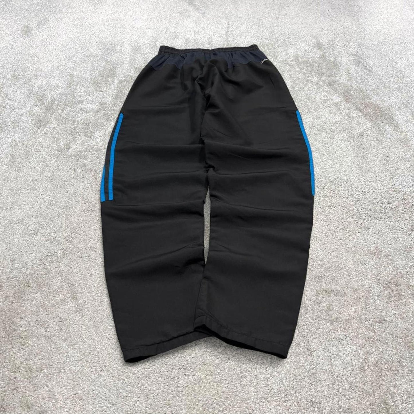 Vintage Y2K Adidas tracksuit bottoms black Side stripe design track pants