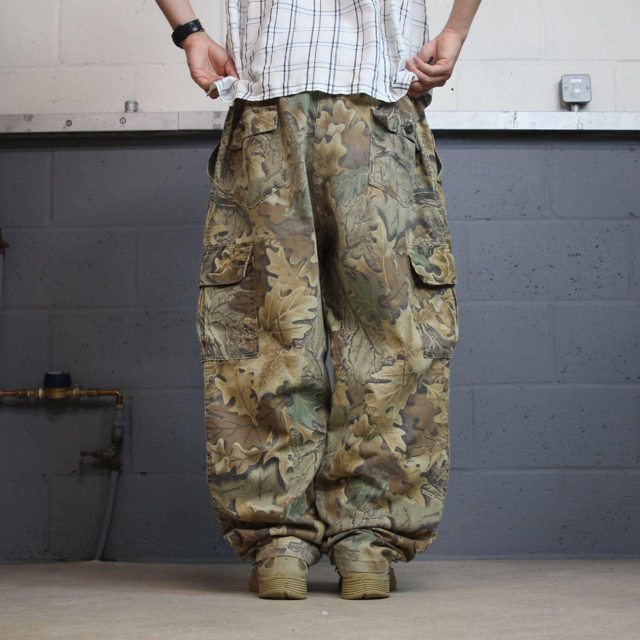 Realtree baggy camo cargo pants loose khaki XXL Spartan camouflage utility hunting pants