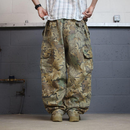 Realtree baggy camo cargo pants loose khaki XXL Spartan camouflage utility hunting pants
