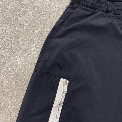 Vintage y2k Nike tracksuit bottoms black Lightweight swoosh logo running track pants