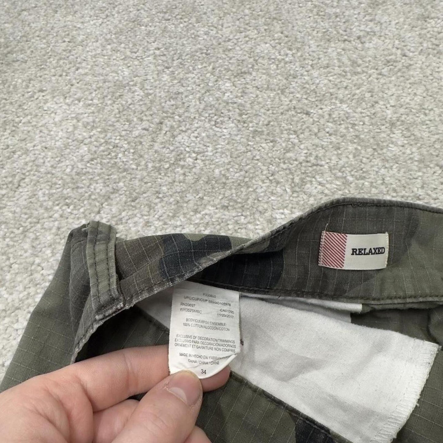 Dickies camo cargo shorts relaxed khaki Workwear skater style shorts loose leg