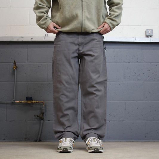 Carhartt carpenter pants W38L30 90s style skater canvasy loose Grey cargos