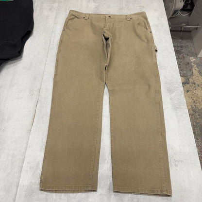 Y2K Wrangler carpenter jeans W40L32 khaki loose cargo skater style jeans