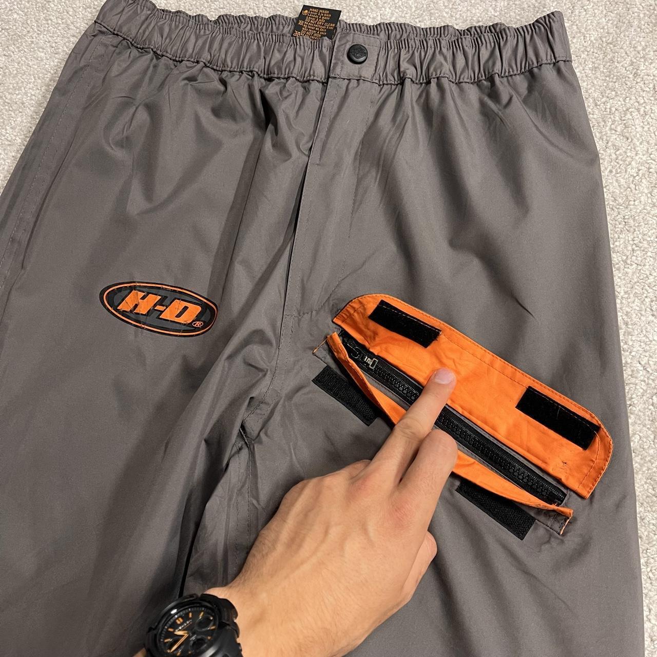 Harley Davidson waterproof bottoms grey Zip legs waterproof pants technical rain trousers